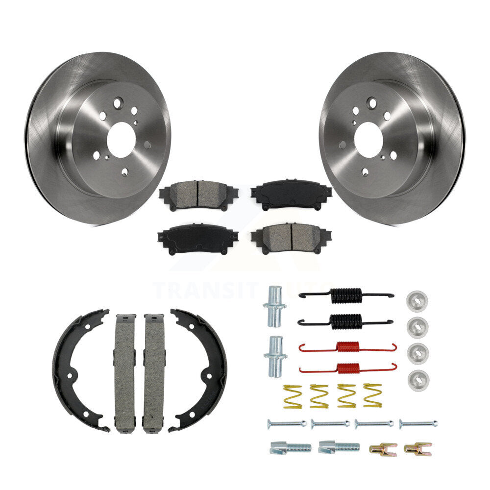 Rotors à disque arrière, patins semi-métalliques, chaussures de stationnement et Kit de quincaillerie pour Lexus IS35