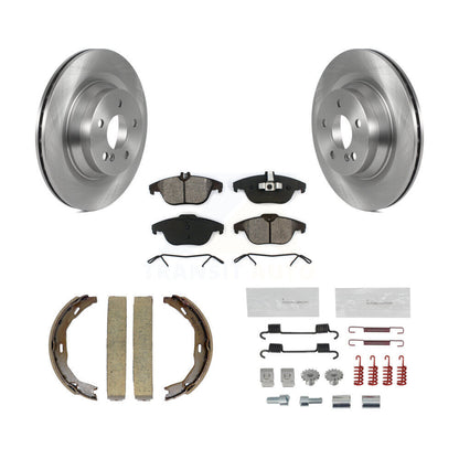 Rotors à disque arrière plaquettes semi-métalliques chaussures de frein de stationnement et Kit de matériel pour