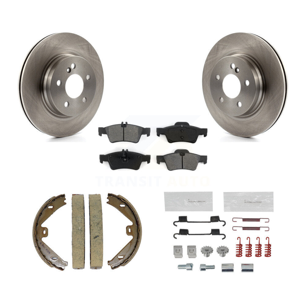 Rotors à disque arrière plaquettes semi-métalliques chaussures de frein de stationnement et Kit de matériel pour