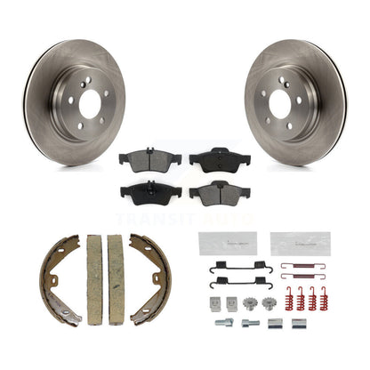 Rotors à disque arrière plaquettes semi-métalliques chaussures de frein de stationnement et Kit de matériel pour