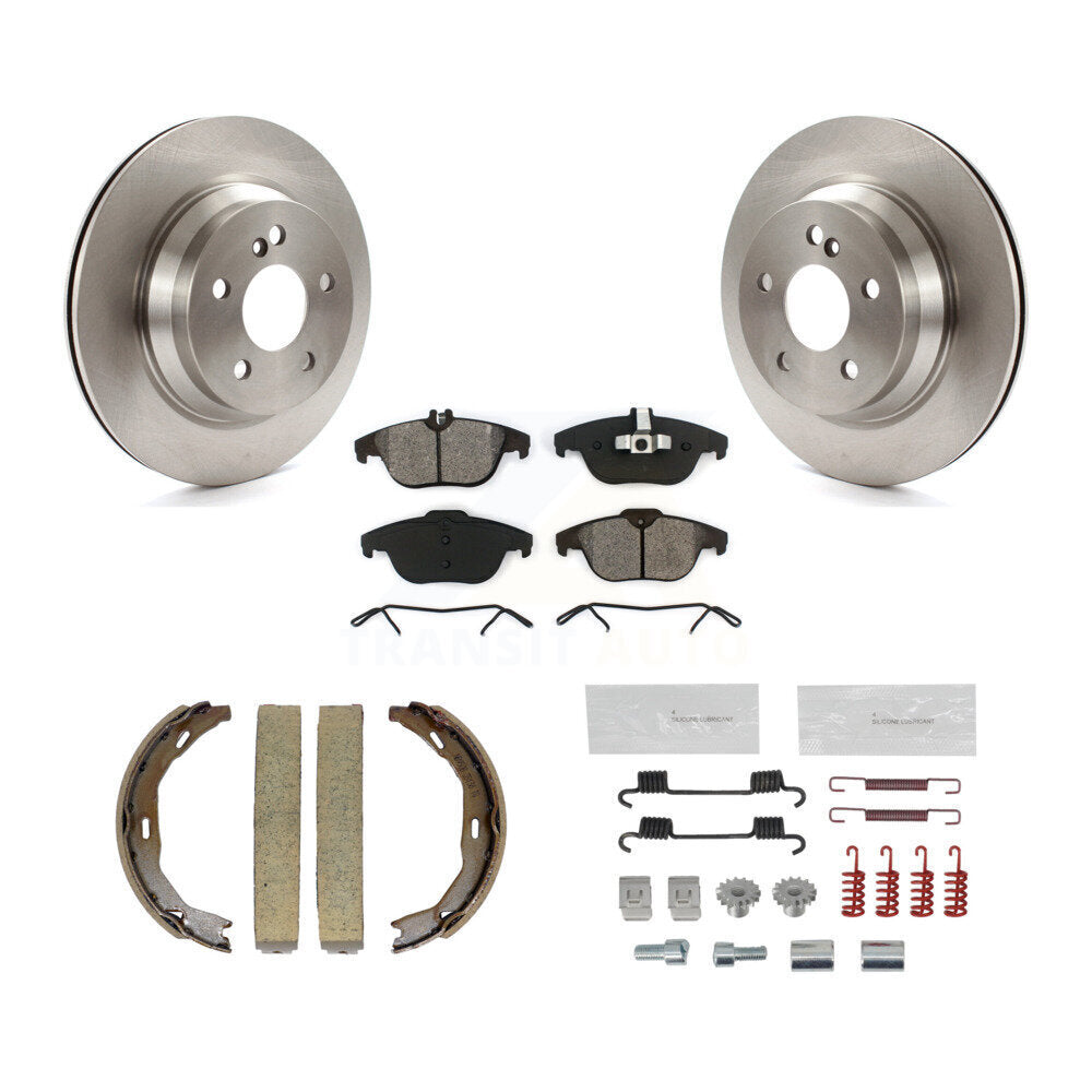 Rotors à disque arrière plaquettes semi-métalliques chaussures de frein de stationnement et Kit de matériel pour