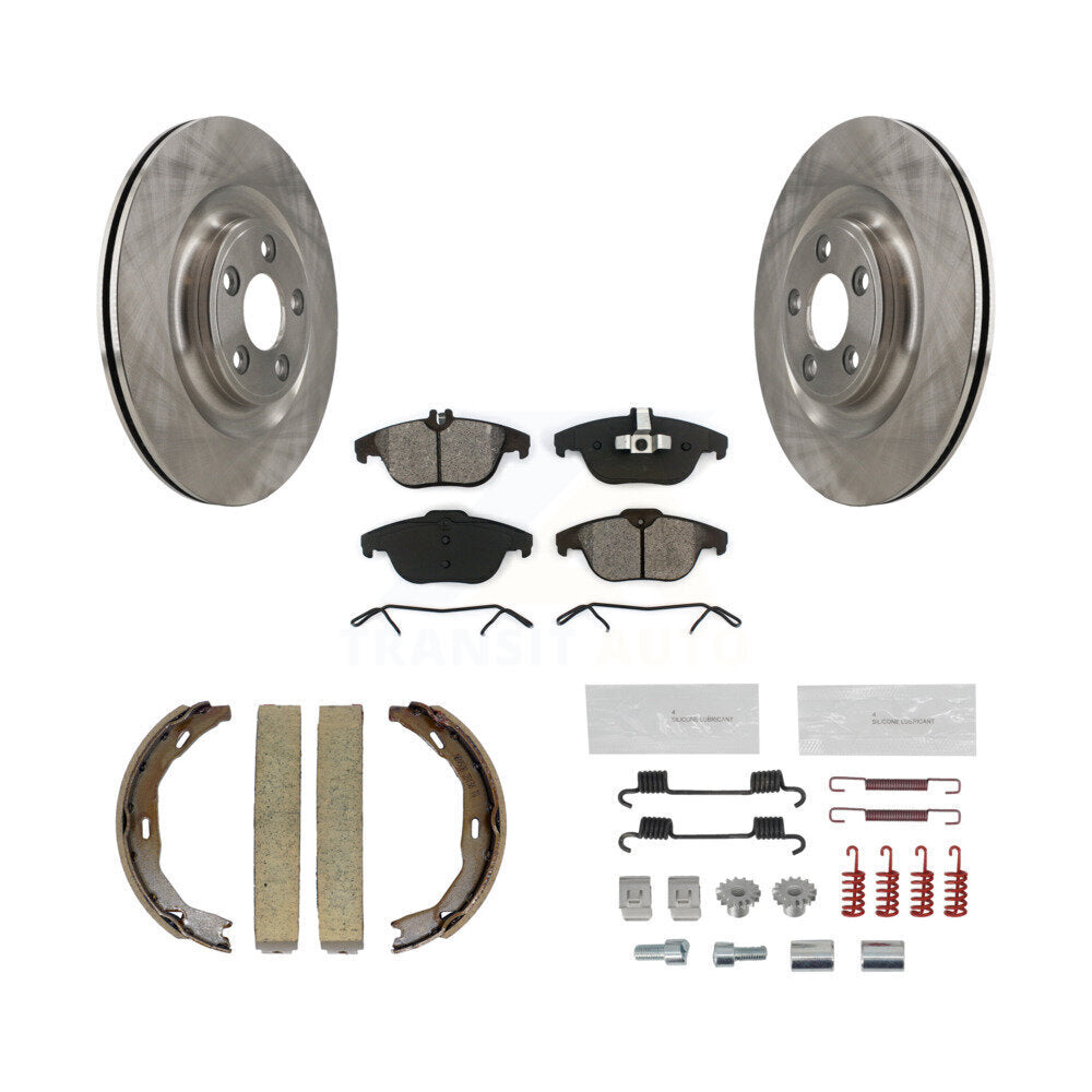 Rotors à disque arrière plaquettes semi-métalliques chaussures de frein de stationnement et Kit de matériel pour