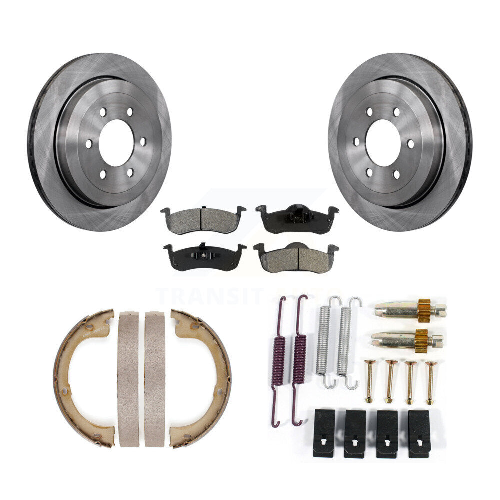 Kit de quincaillerie pour chaussures de stationnement, Rotors à disque arrière, plaquettes semi-métalliques, pour Ford Lincoln