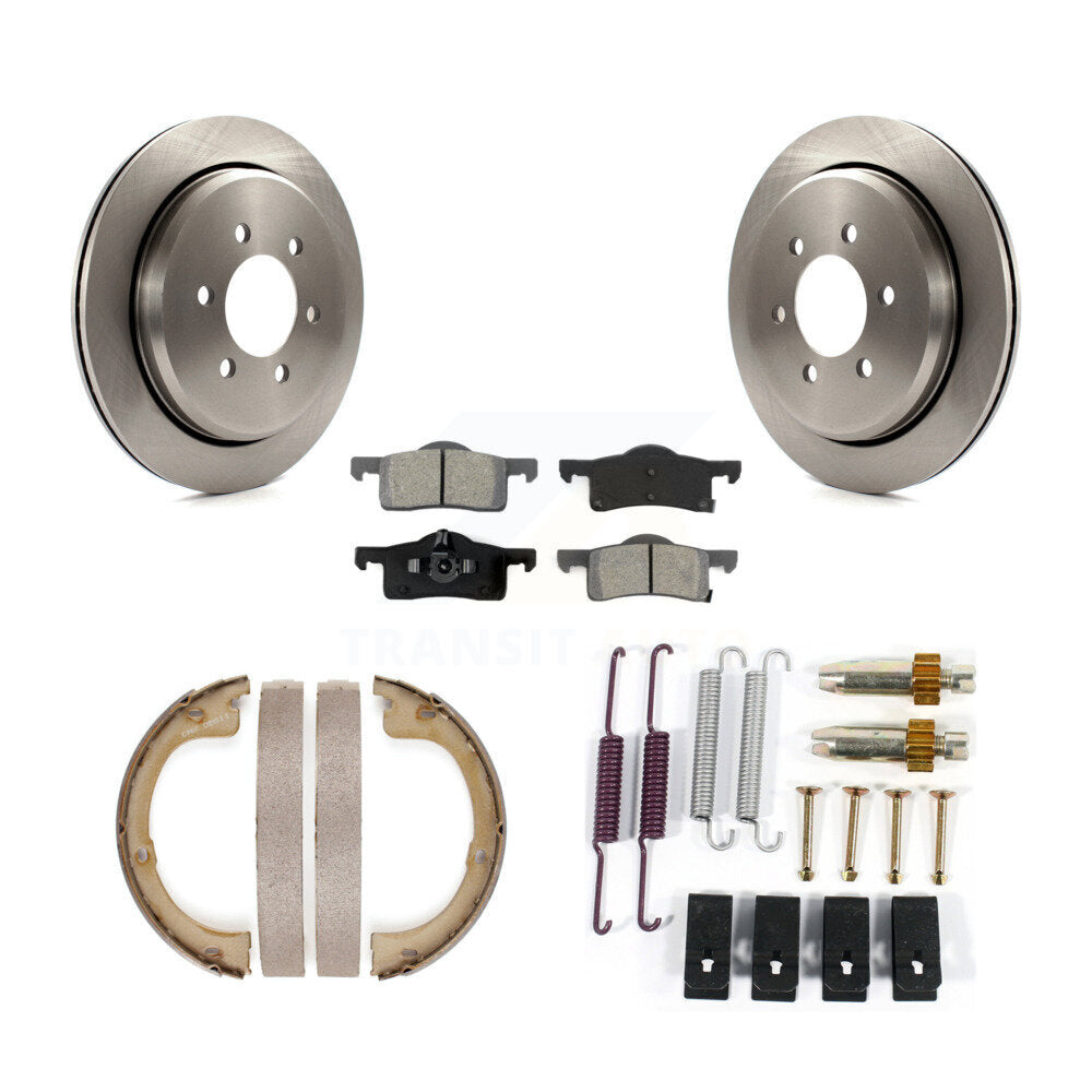 Kit de quincaillerie pour chaussures de stationnement, Rotors à disque arrière, plaquettes semi-métalliques, pour Ford Lincoln
