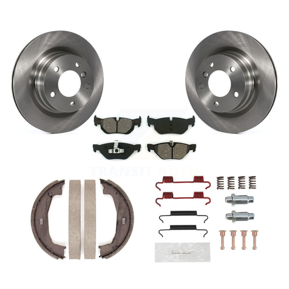 Kit de quincaillerie pour chaussures de stationnement, Rotors à disque arrière, plaquettes semi-métalliques, pour BMW 328i 325