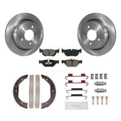 Rotors à disque arrière, patins semi-métalliques, chaussures de stationnement et Kit de quincaillerie pour BMW 328i