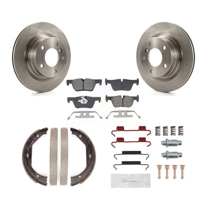 Rotors à disque arrière, patins semi-métalliques, chaussures de stationnement et Kit de quincaillerie pour BMW 328i