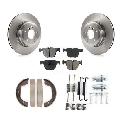 Rotors à disque arrière, patins semi-métalliques, chaussures de stationnement et Kit de quincaillerie pour BMW X5 X