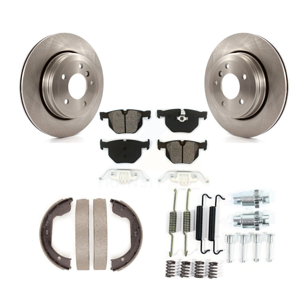 Kit de quincaillerie pour chaussures de stationnement, Rotors à disque arrière, plaquettes semi-métalliques, pour BMW 530i 525