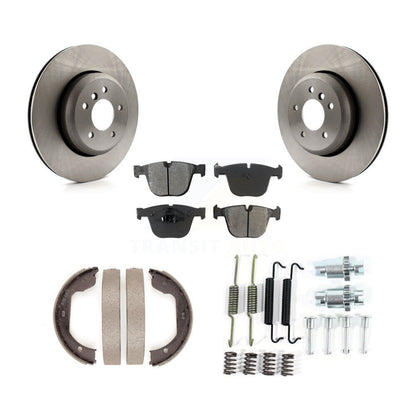 Kit de quincaillerie pour chaussures de stationnement, Rotors à disque arrière, plaquettes semi-métalliques, pour BMW 650i 550