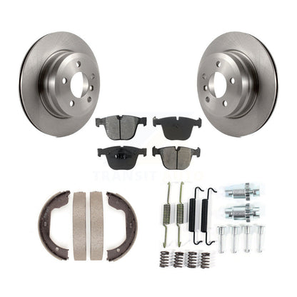 Kit de quincaillerie pour chaussures de frein de stationnement, Rotors à disque arrière, plaquettes semi-métalliques, pour BMW X6