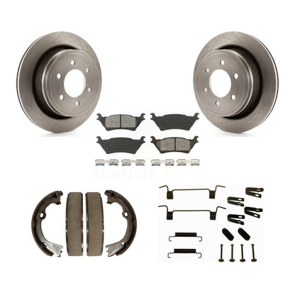 Rotors à disque arrière, patins semi-métalliques, chaussures de stationnement et Kit de quincaillerie pour Ford F-150