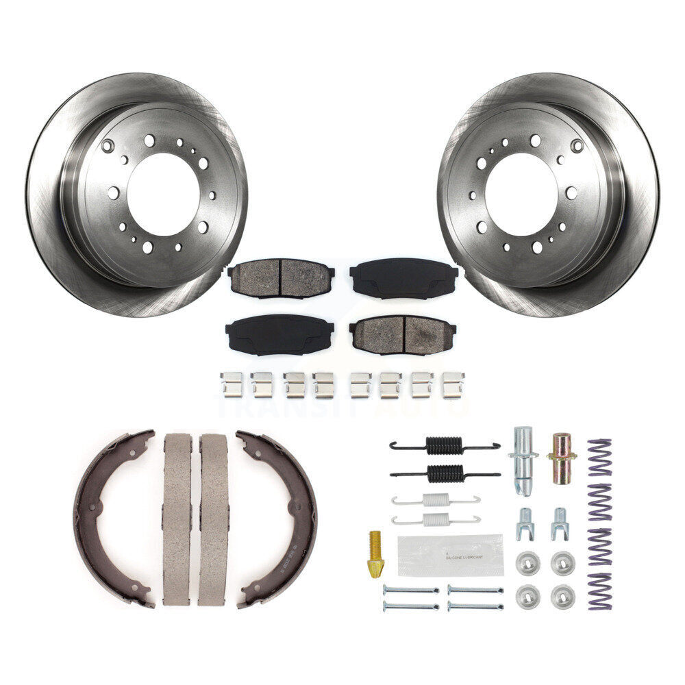 Kit de quincaillerie pour chaussures de stationnement, Rotors à disque arrière, plaquettes semi-métalliques, pour Toyota Tundr