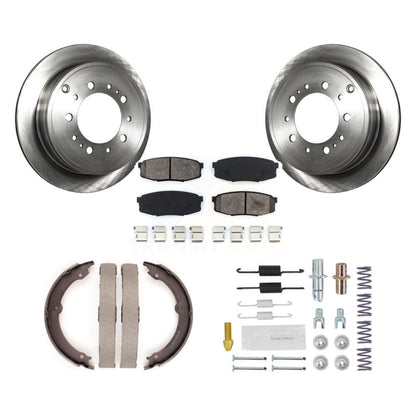 Kit de quincaillerie pour chaussures de stationnement, Rotors à disque arrière, plaquettes semi-métalliques, pour Toyota Tundr