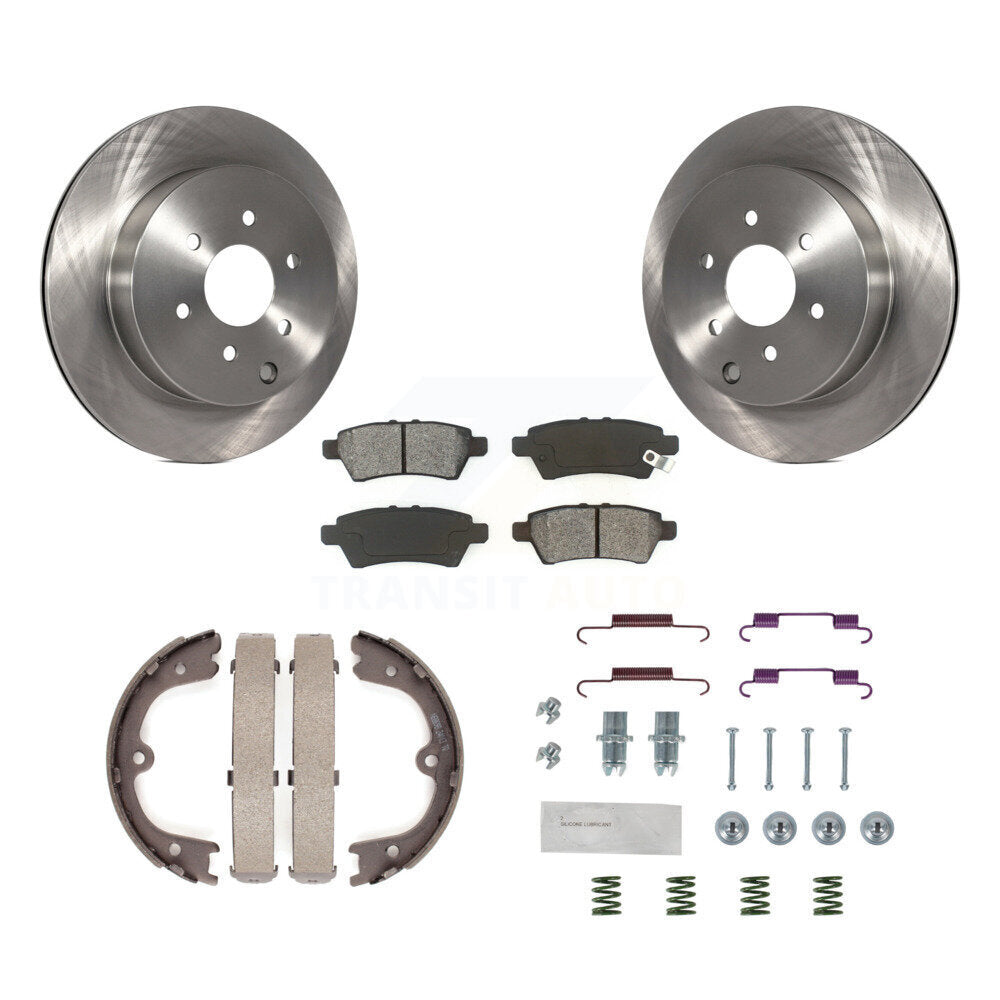 Rotors à disque arrière plaquettes semi-métalliques chaussures de frein de stationnement et Kit de matériel pour
