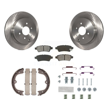 Rotors à disque arrière plaquettes semi-métalliques chaussures de frein de stationnement et Kit de matériel pour