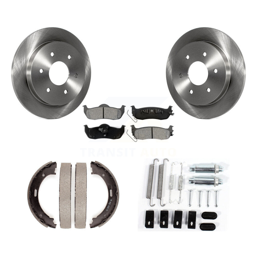 Kit de quincaillerie pour chaussures de stationnement, Rotors à disque arrière, plaquettes semi-métalliques, pour Nissan TITAN