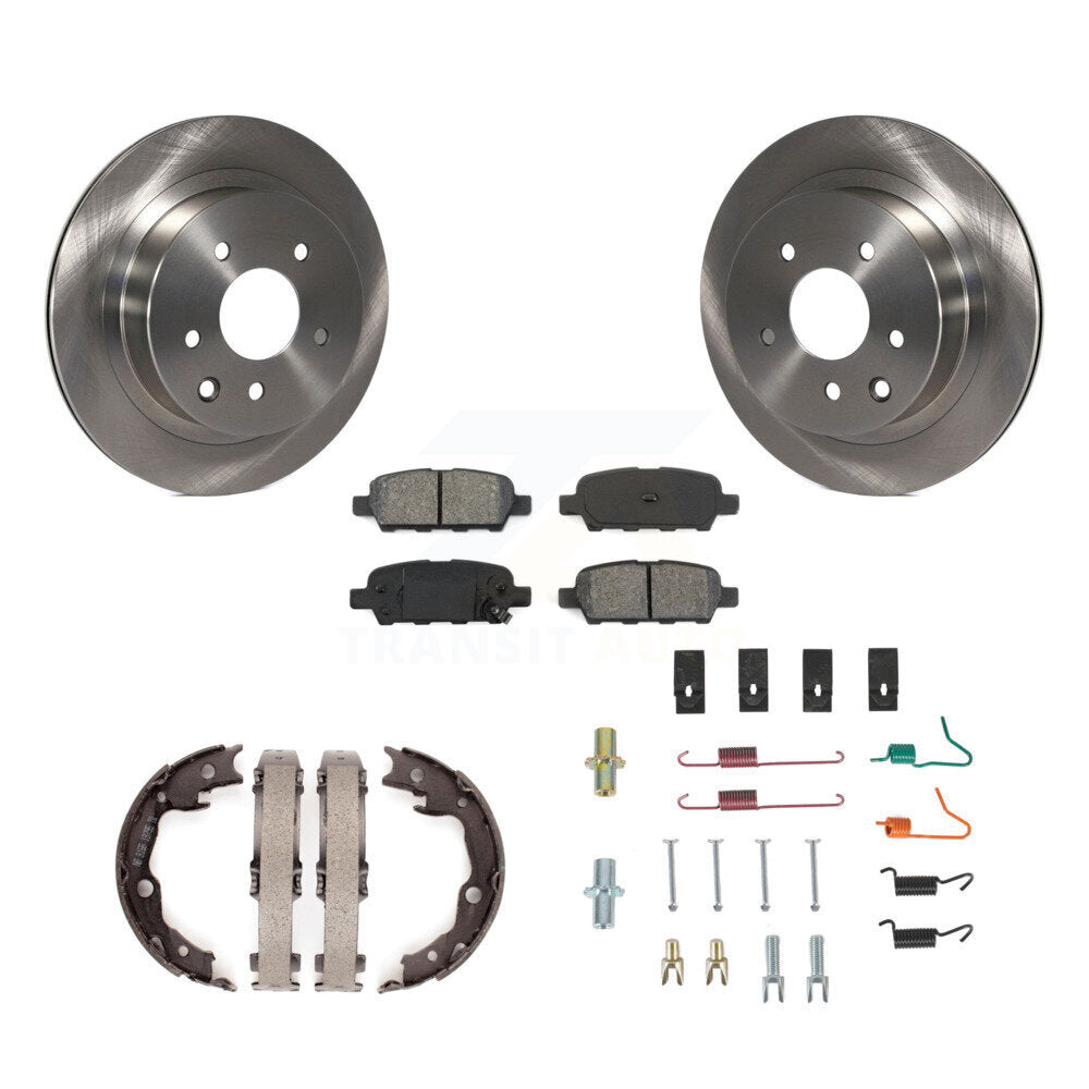 Kit de quincaillerie pour chaussures de stationnement, Rotors à disque arrière, plaquettes semi-métalliques, pour Nissan Rogue