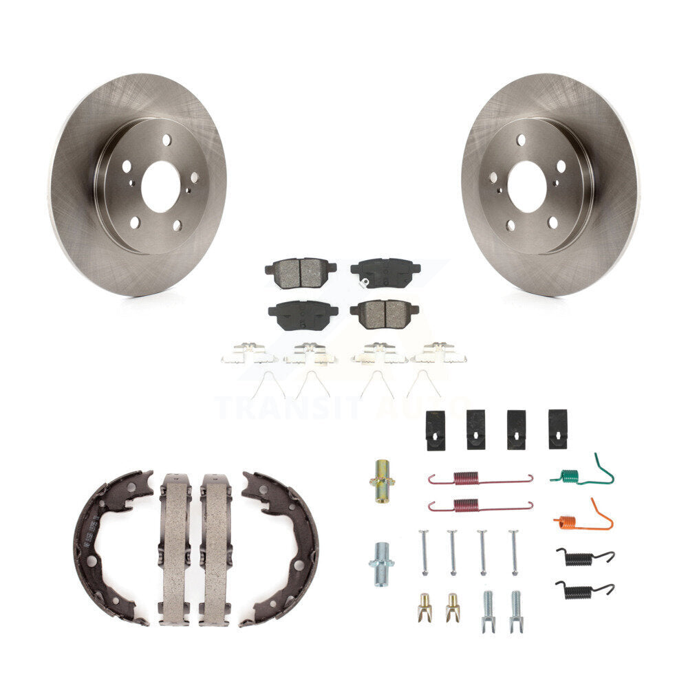 Kit de quincaillerie pour chaussures de stationnement, Rotors à disque arrière, plaquettes semi-métalliques, pour Toyota Matri