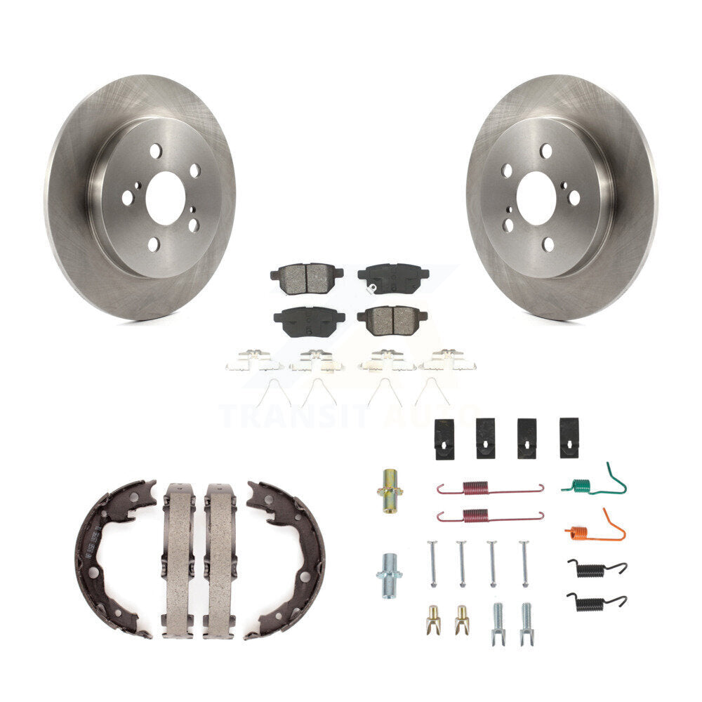 Kit de quincaillerie pour chaussures de stationnement, Rotors à disque arrière, plaquettes semi-métalliques, pour Toyota Matri