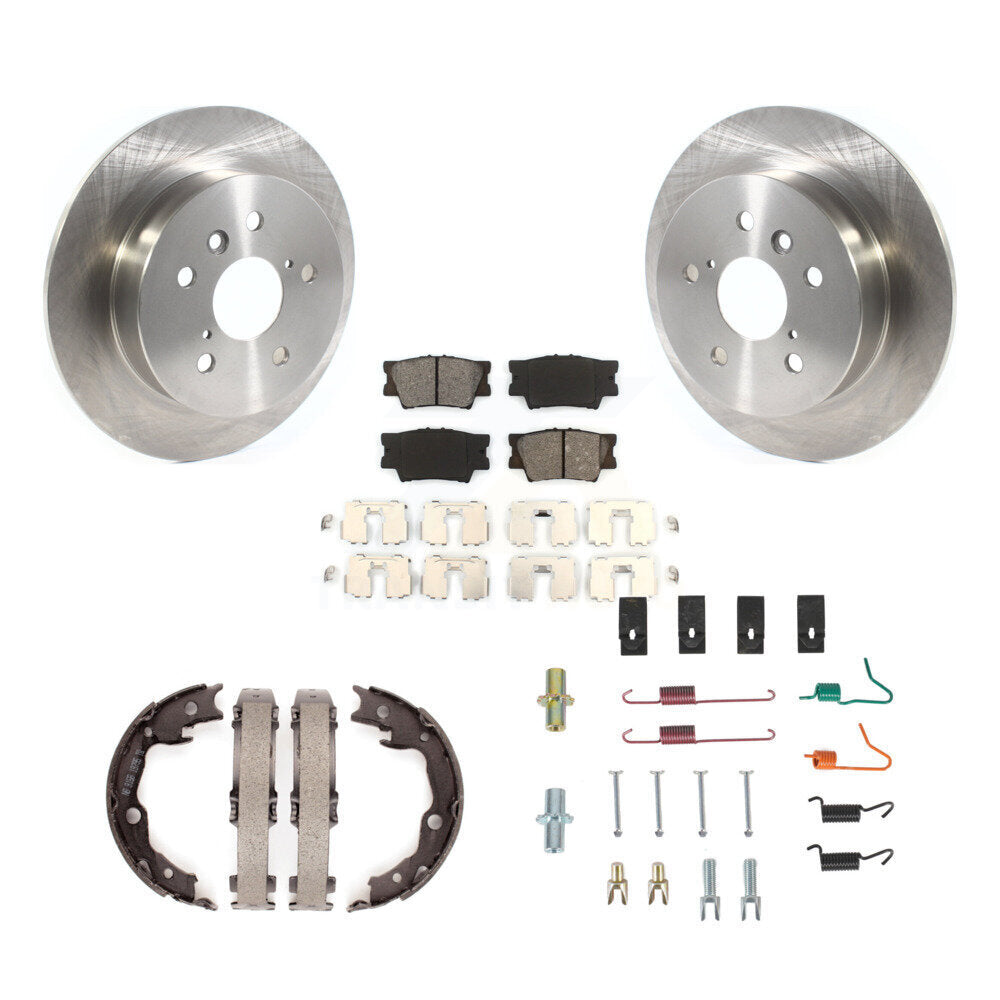 Kit de quincaillerie pour chaussures de stationnement, Rotors à disque arrière, plaquettes semi-métalliques, pour Toyota Camry