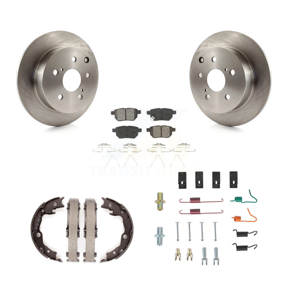 Kit de quincaillerie pour chaussures de stationnement, Rotors à disque arrière, plaquettes semi-métalliques, pour Toyota Matri