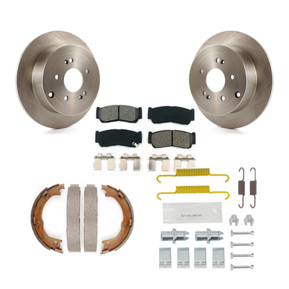Rotors à disque arrière plaquettes semi-métalliques chaussures de frein de stationnement et Kit de matériel pour