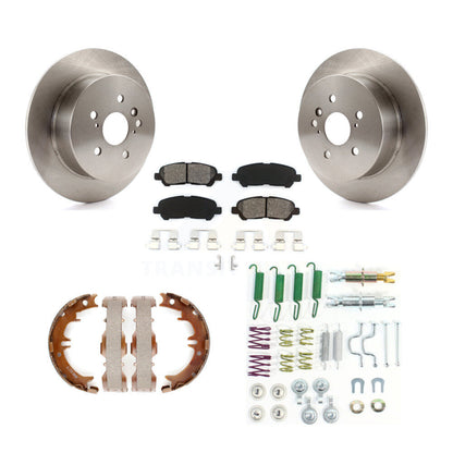 Rotors à disque arrière plaquettes semi-métalliques chaussures de frein de stationnement et Kit de matériel pour
