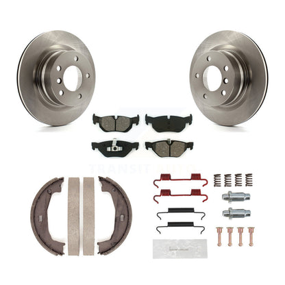 Rotors à disque arrière, patins semi-métalliques, chaussures de stationnement et Kit de quincaillerie pour BMW 128i