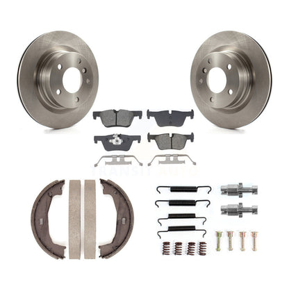Rotors à disque arrière, patins semi-métalliques, chaussures de stationnement et Kit de quincaillerie pour BMW 328i