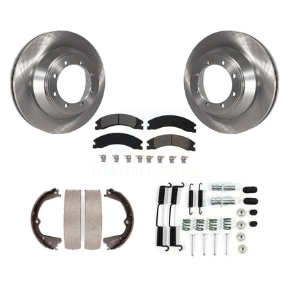 Rotors à disque arrière plaquettes semi-métalliques chaussures de frein de stationnement et Kit de matériel pour