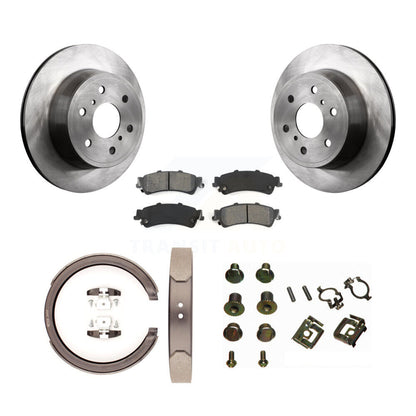 Rotors à disque arrière plaquettes semi-métalliques chaussures de frein de stationnement et Kit de matériel pour