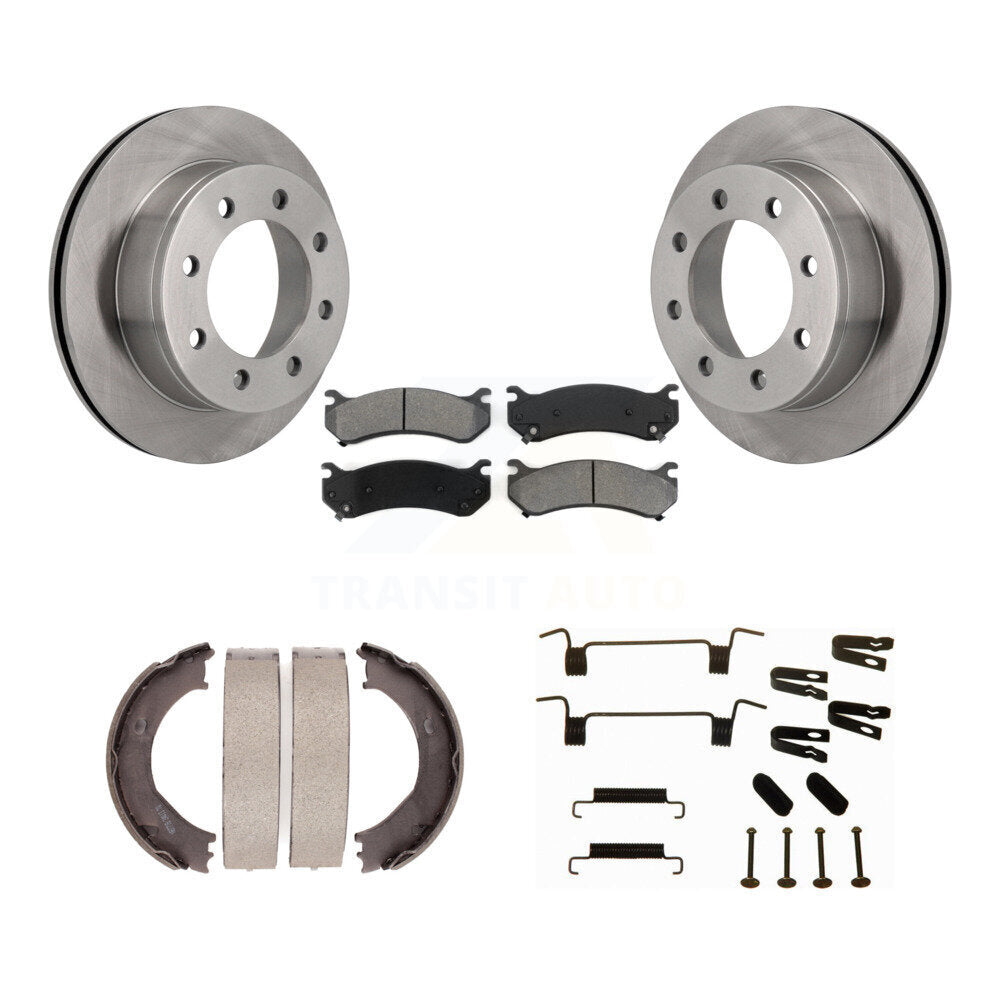 Kit de quincaillerie pour chaussures de stationnement, Rotors à disque arrière, plaquettes semi-métalliques, pour Chevrolet HD