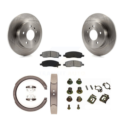 Kit de quincaillerie pour chaussures de stationnement, Rotors à disque arrière, plaquettes semi-métalliques, pour Cadillac DTS