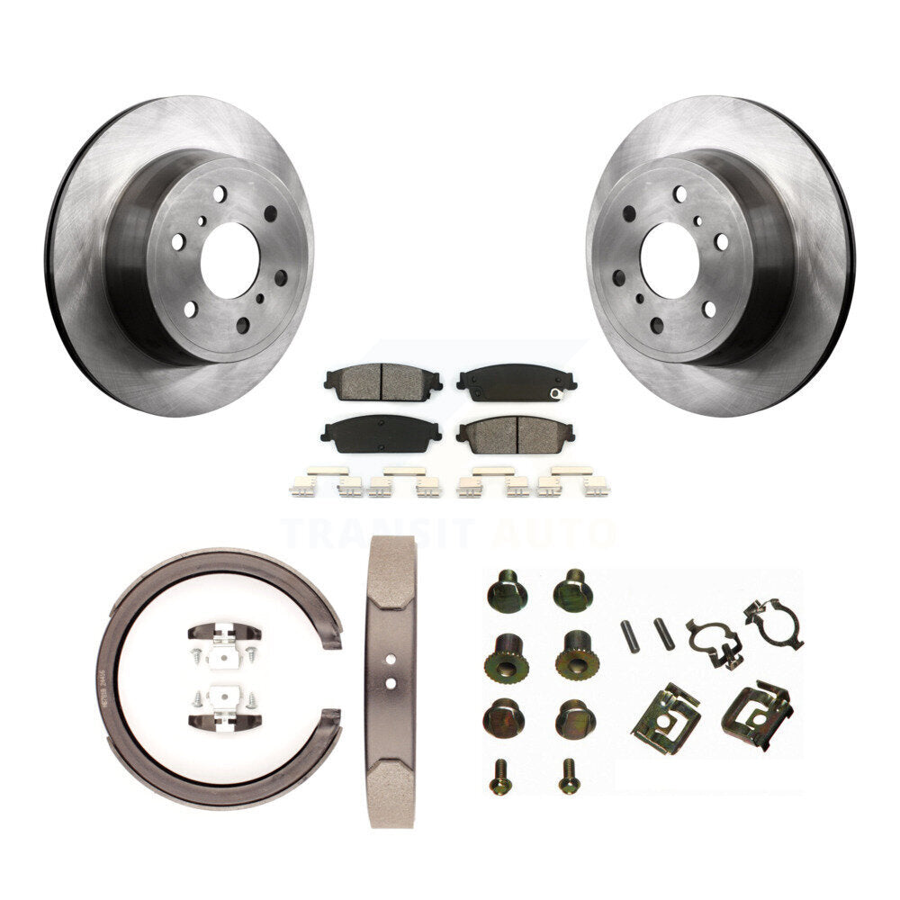 Kit de quincaillerie pour chaussures de stationnement, Rotors à disque arrière, plaquettes semi-métalliques, pour Chevrolet GM