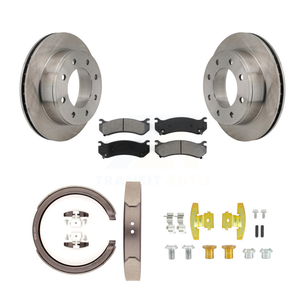 Kit de quincaillerie pour chaussures de stationnement, Rotors à disque arrière, plaquettes semi-métalliques, pour Chevrolet HD