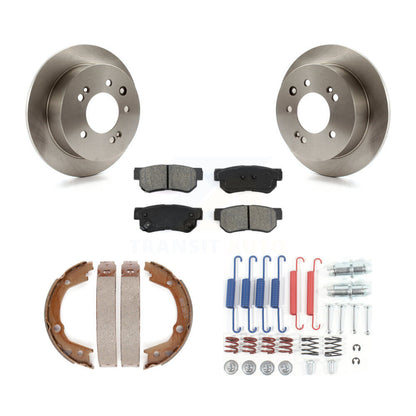 Rotors à disque arrière plaquettes semi-métalliques chaussures de frein de stationnement et Kit de matériel pour