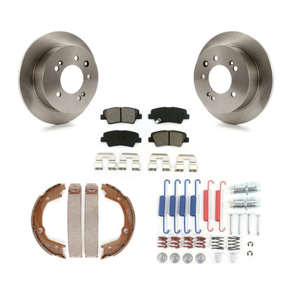 Rotors à disque arrière plaquettes semi-métalliques chaussures de frein de stationnement et Kit de matériel pour