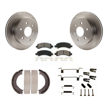 Kit de quincaillerie pour chaussures de stationnement, Rotors à disque arrière, plaquettes semi-métalliques, pour Chevrolet GM