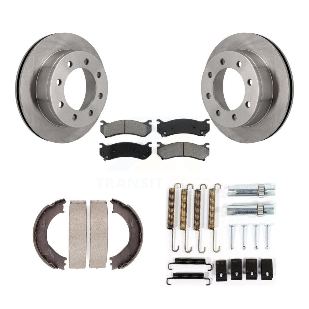 Rotors à disque arrière, patins semi-métalliques, chaussures de stationnement et Kit de quincaillerie pour GMC Sierra