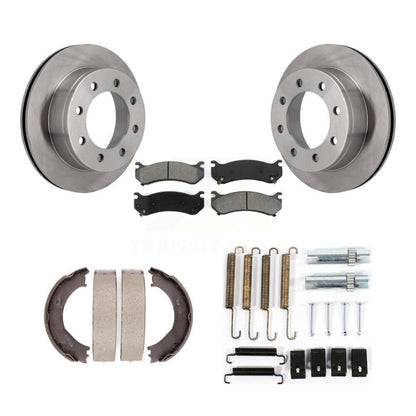 Rotors à disque arrière, patins semi-métalliques, chaussures de stationnement et Kit de quincaillerie pour GMC Sierra