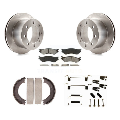 Rotors à disque arrière, patins semi-métalliques, chaussures de stationnement et Kit de quincaillerie pour Dodge Ra