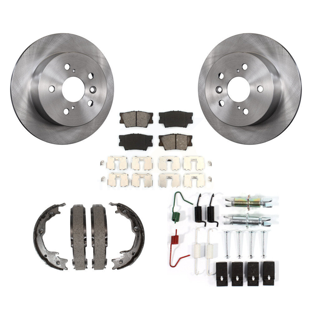 Kit de quincaillerie pour chaussures de stationnement, Rotors à disque arrière, plaquettes semi-métalliques, pour Toyota Camry