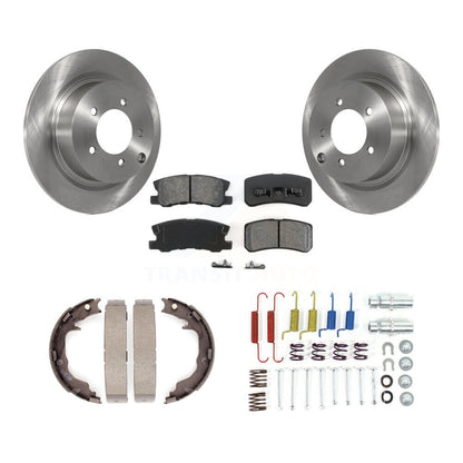Rotors à disque arrière, patins semi-métalliques, chaussures de stationnement et Kit de matériel pour Mitsubishi