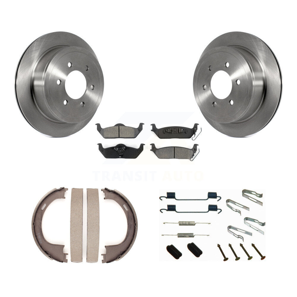 Kit de quincaillerie pour chaussures de stationnement, Rotors à disque arrière, plaquettes semi-métalliques, pour Ford F-150 L