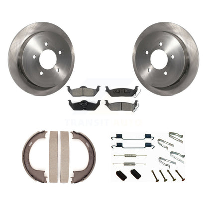 Rotors à disque arrière, patins semi-métalliques, chaussures de stationnement et Kit de quincaillerie pour Ford F-150
