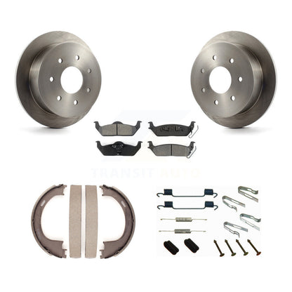 Rotors à disque arrière, patins semi-métalliques, chaussures de stationnement et Kit de quincaillerie pour Ford F-150