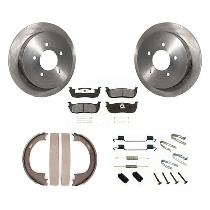 Rotors à disque arrière, patins semi-métalliques, chaussures de stationnement et Kit de quincaillerie pour Ford F-150