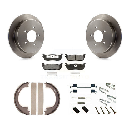 Rotors à disque arrière, patins semi-métalliques, chaussures de stationnement et Kit de quincaillerie pour Ford F-150