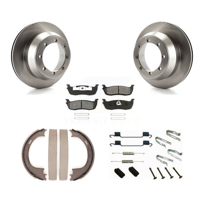 Rotors à disque arrière, patins semi-métalliques, chaussures de stationnement et Kit de quincaillerie pour Ford F-150